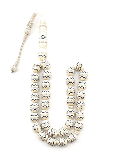 سبحة العاج المطعمة بالفضة