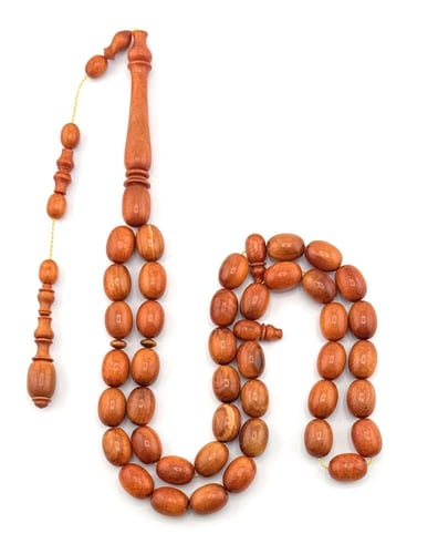 مسبحة خشب وحيد القرن النادر الطبيعي