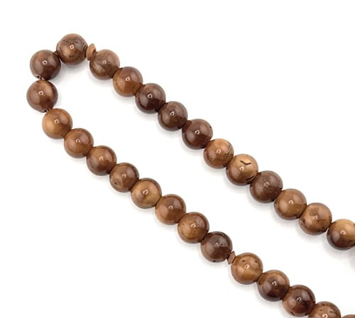 مسبحة خشب جوز الكوك الطبيعي