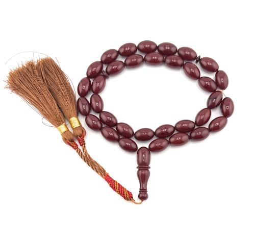 سبحة مسك الغزال (أحمر غامق مائل إلى الكستنائي)