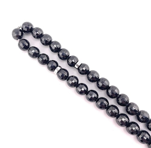 سبحة حجر الزركون الاسود