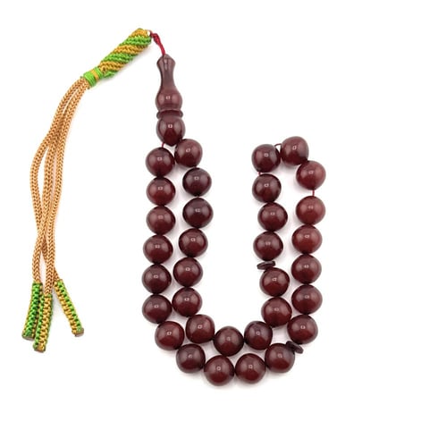 سبحة مسك الغزال (بني داكن)