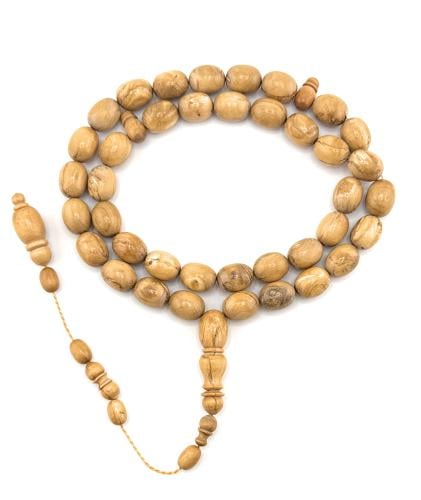 مسبحة مصنوعة من خام الماموث النادر الطبيعي 100%