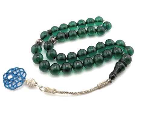 مسبحة الفاتوران زعفراني (اللون أخضر غامق)