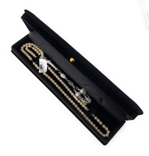 سبحة حجر الزركون الاصفر