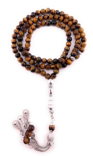 سبحة حجر عين النمر ‏(Tiger’s Eye)