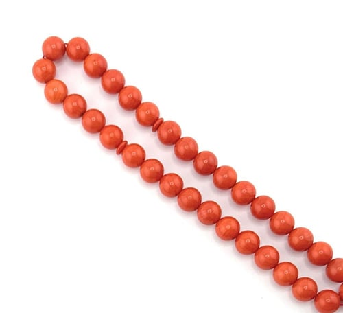 سبحة المرجان الاحمر الطبيعي