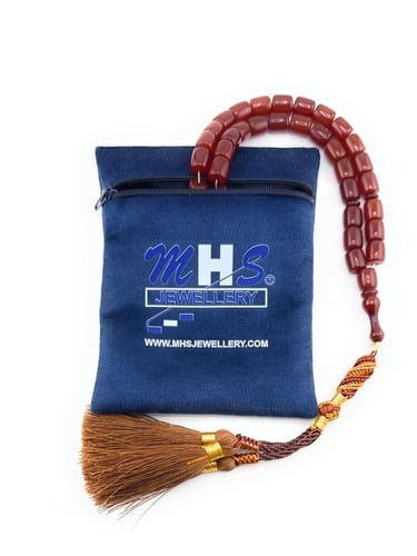 سبحة مسك الغزال ( أحمر بني داكن )