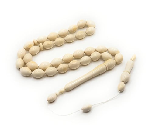 سبحة من العاج الأصلي 100% خراطة يدوية