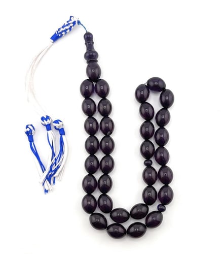 مسبحة الفاتوران الزعفراني (أسود غامق مائل إلى البن...