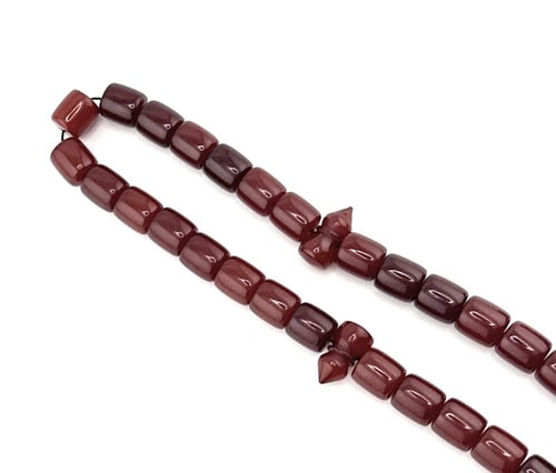 سبحة مسك الغزال (أحمر غامق)