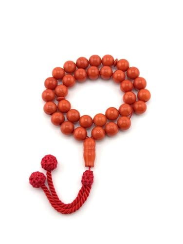 سبحة المرجان الاحمر الطبيعي