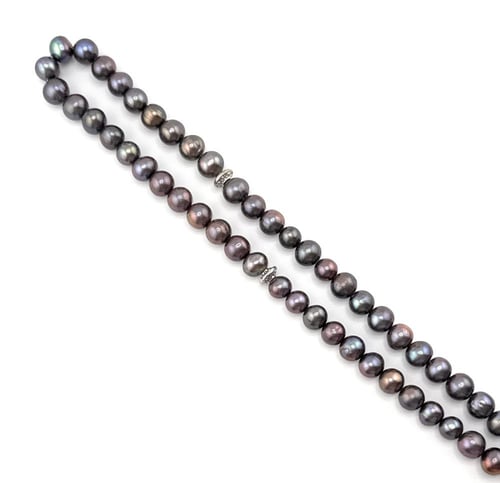 مسبحة اللؤلؤ الاسود الطبيعي