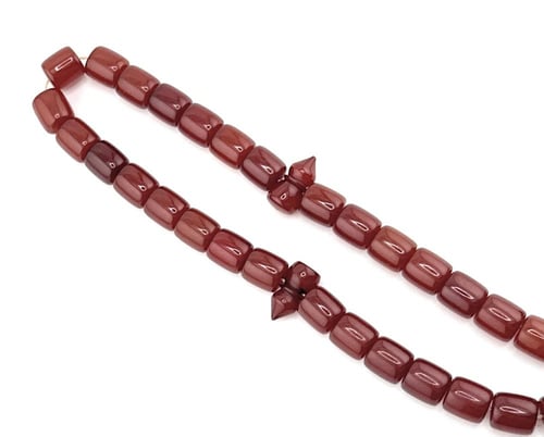 سبحة مسك الغزال ( أحمر بني داكن )