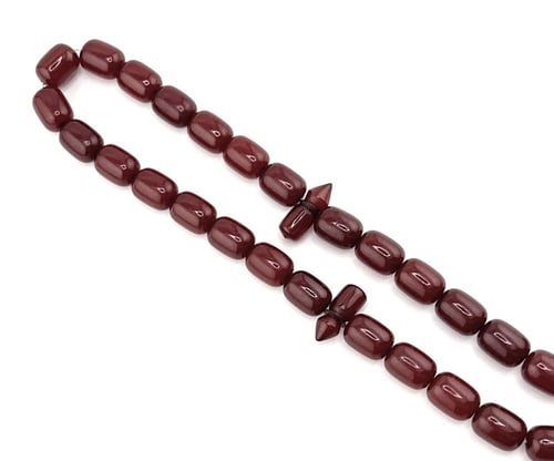 سبحة مسك الغزال (أحمر غامق مائل للبني)