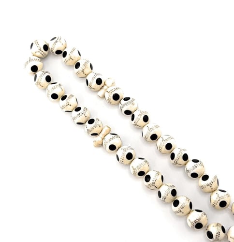 سبحة العاج المطعمة بالفضة