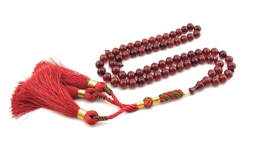 سبحة مسك الغزال (أحمر غامق مائل إلى البني)