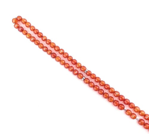 سبحة حجر الزركون البرتقالي