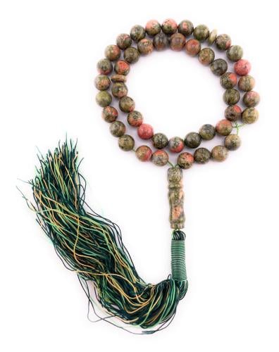 مسبحة حجر اليشب الأخضر (Green Jasper)