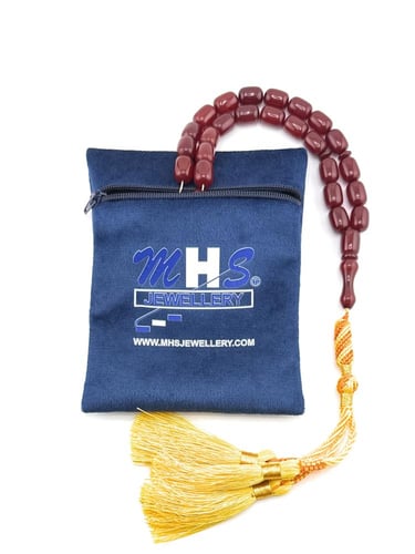 سبحة مسك الغزال (أحمر غامق مائل للبني)