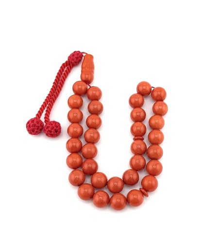 سبحة المرجان الاحمر الطبيعي