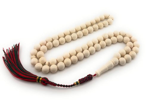 سبحة نادرة من ناب الماموث المنقرض طبيعي 100%