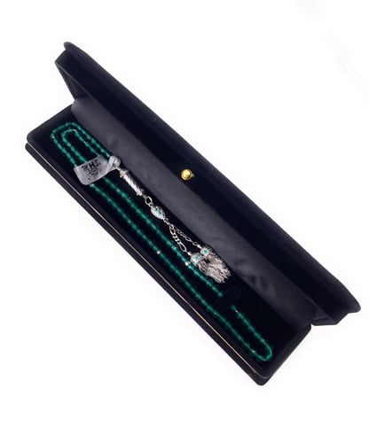 سبحة حجر الزركون الاخضر