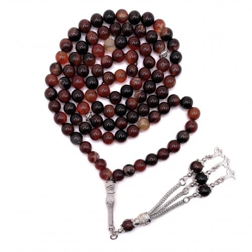 سبحة عقيق سليماني مدرج