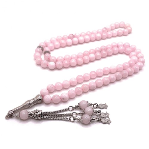 سبحة عقيق وردي فاتح