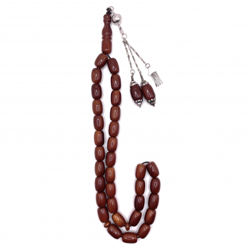 سبحة تراب كهرمان برميلي