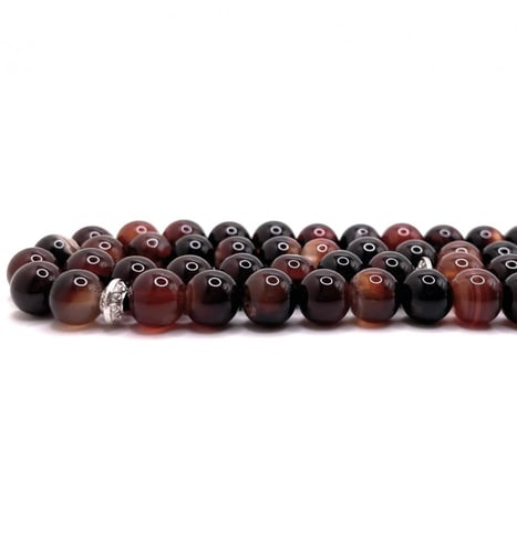 سبحة عقيق سليماني مدرج