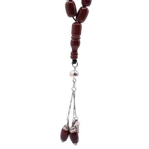 سبحة تراب كهرمان برميلي