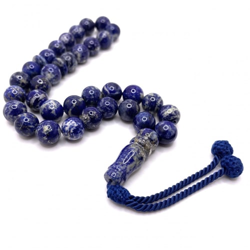سبحة حجر اللازورد الأزرق