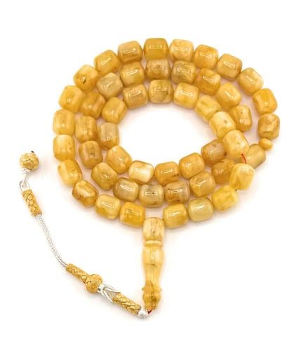 مسبحة الكهرمان الكالنقرادي ضغط بيور مع طربزونة فضة...