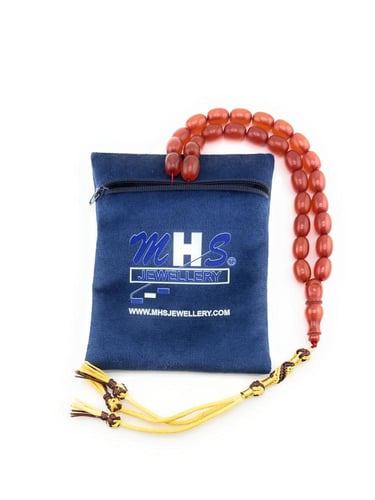 سبحة مسك الغزال (أحمر فاتح مائل إلى البرتقالي)