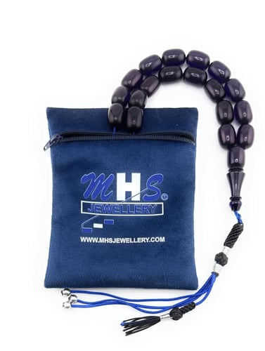 مسبحة الفاتوران الزعفراني (اللون أسود يميل إلى الت...