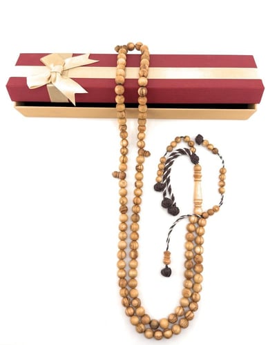 سبحة خشب الزيتون الطبيعي