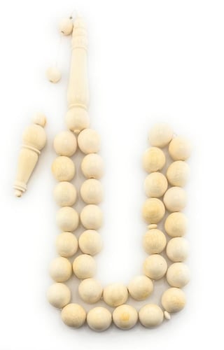 مسبحة العاج الطبيعي 100% (حجم كبير)