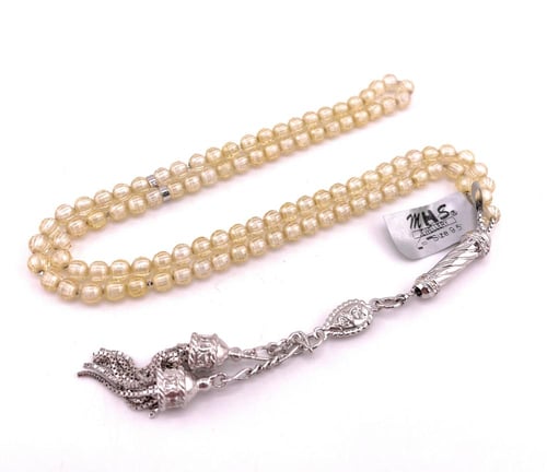 سبحة حجر الزركون الاصفر