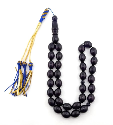 مسبحة الفاتوران الزعفراني (اللون أسود لامع)