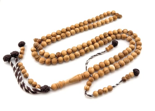 سبحة خشب الزيتون الطبيعي