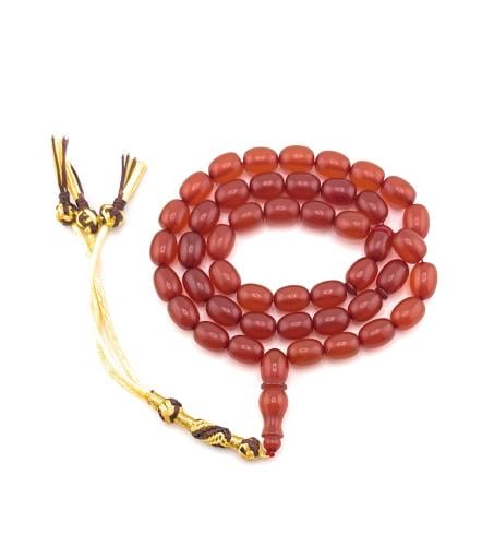 سبحة مسك الغزال (أحمر فاتح مائل إلى البرتقالي)