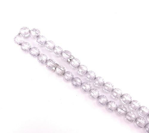 سبحة حجر الزركون الابيض