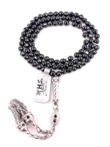 سبحة حجر الزركون الأسود