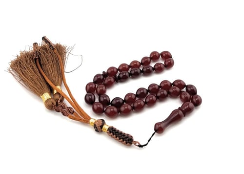 سبحة مسك الغزال (بني داكن)