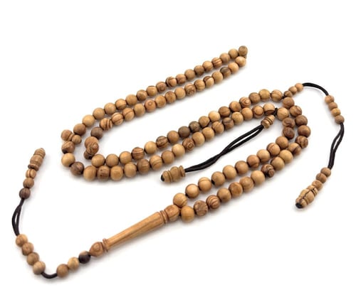 سبحة خشب الزيتون 2 في 1 سبحة و إسوارة