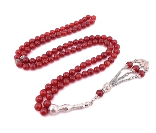 سبحة العقيق الطبيعي العودي