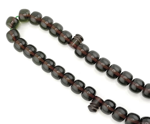 مسبحة الفاتوران زعفراني (اللون بني داكن)