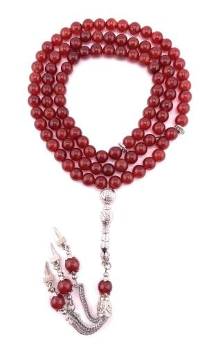 سبحة العقيق الطبيعي العودي