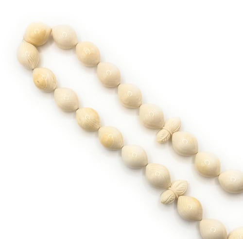 مسبحة خراطة يدوية مصنوعة من العاج الأصلي 100%